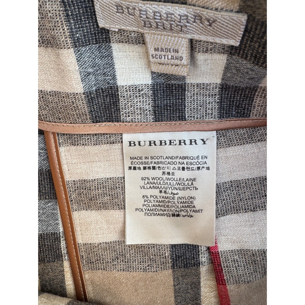 BURBERRY BRIT MINI Wool Pleated MINI SKIRT KILT NOVA CHECK BUCKLE SIZE US-8 - Picture 8 of 9
